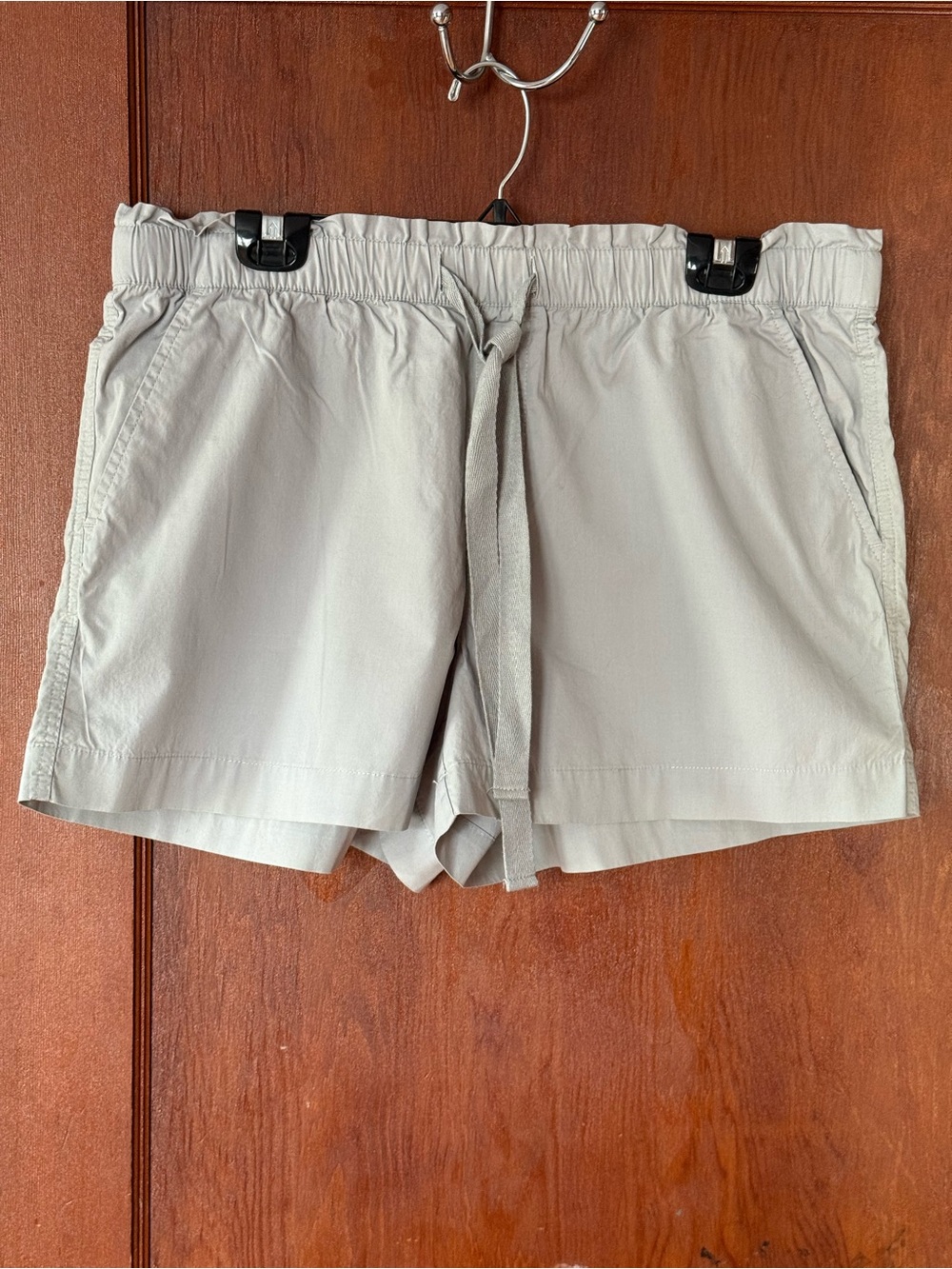 LOFT Outlet Drawstring Shorts — Light Gray